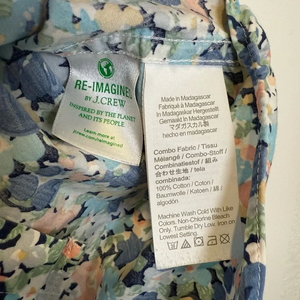 J. Crew Multicolor Floral Men's Shirt Organic Cotton Preppy Classic Fit XL